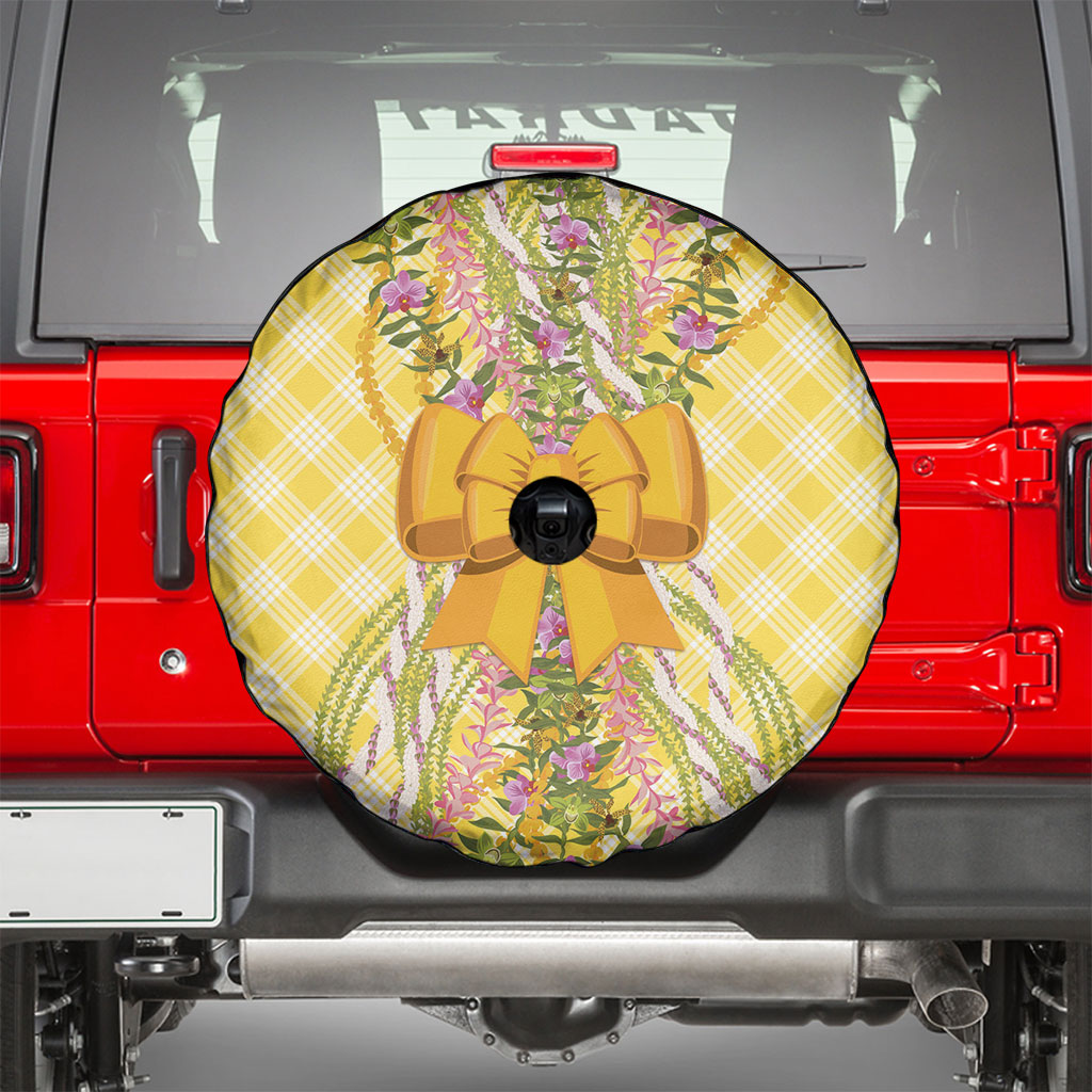 Hawaii Palaka Pikake Lokelani Plumeria Spare Tire Cover Melemele Coquette Bow LT01 - Polynesian Pride