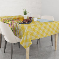 Hawaii Palaka Pikake Lokelani Plumeria Tablecloth Melemele Coquette Bow LT01 - Polynesian Pride