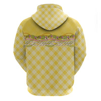 Hawaii Palaka Pikake Lokelani Plumeria Zip Hoodie Melemele Coquette Bow LT01 - Polynesian Pride