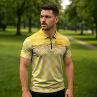 Hawaii Palaka Pikake Lokelani Plumeria Zipper Polo Shirt Melemele Coquette Bow LT01 - Polynesian Pride