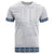 Samoa Siapo Blue Trimmed T Shirt Samoa White Sunday - Polynesian Pride