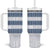 Samoa Siapo Blue Trimmed Tumbler With Handle Samoa White Sunday - Polynesian Pride