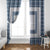 Samoa Siapo Blue Trimmed Window Curtain Samoa White Sunday - Polynesian Pride