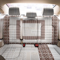 Samoa Siapo Brown Trimmed Back Car Seat Cover Samoa White Sunday - Polynesian Pride