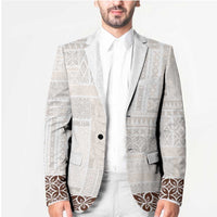 Samoa Siapo Brown Trimmed Blazer Samoa White Sunday - Polynesian Pride