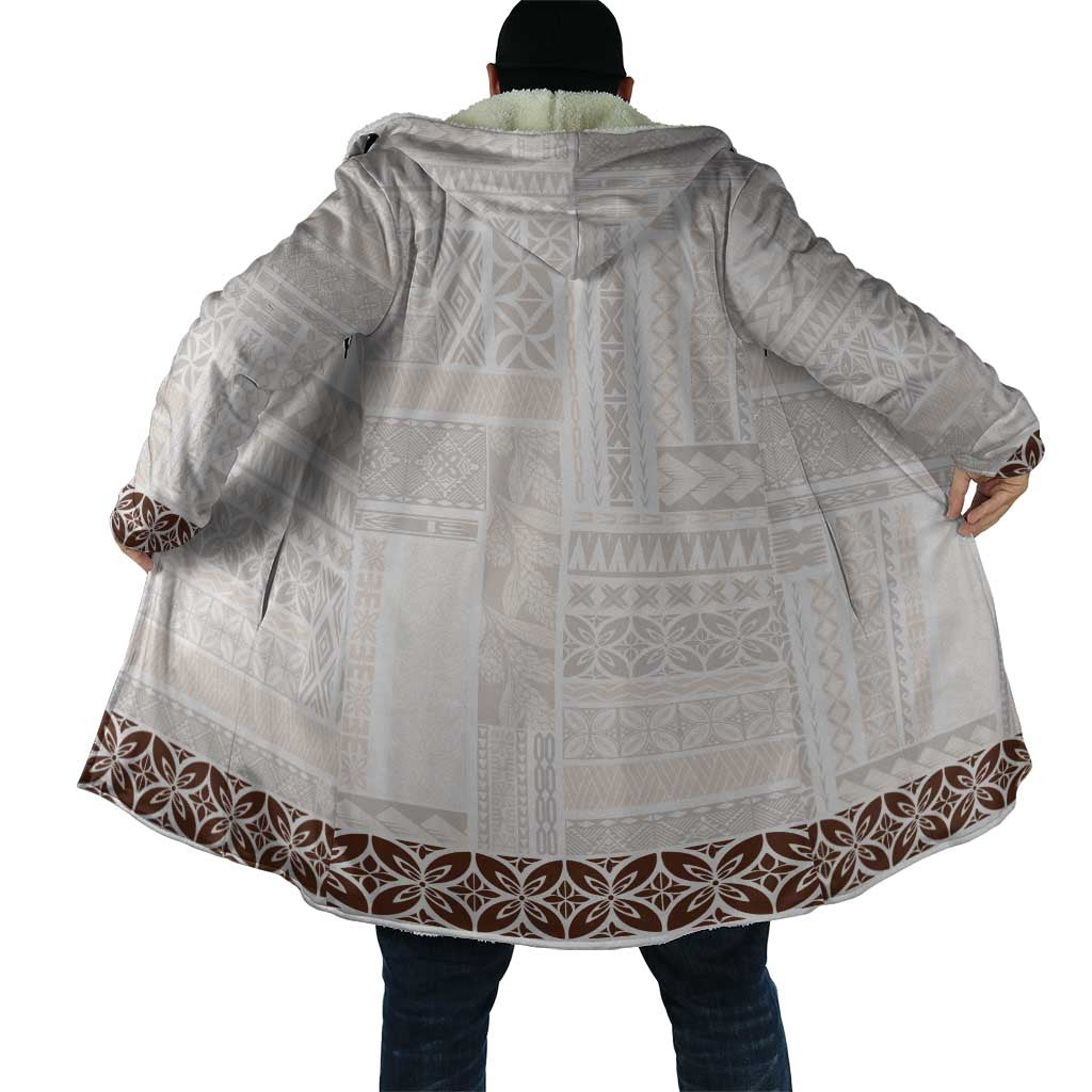 Samoa Siapo Brown Trimmed Cloak Samoa White Sunday - Polynesian Pride