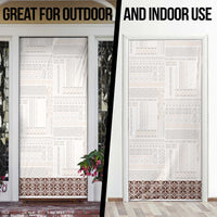 Samoa Siapo Brown Trimmed Door Cover Samoa White Sunday - Polynesian Pride