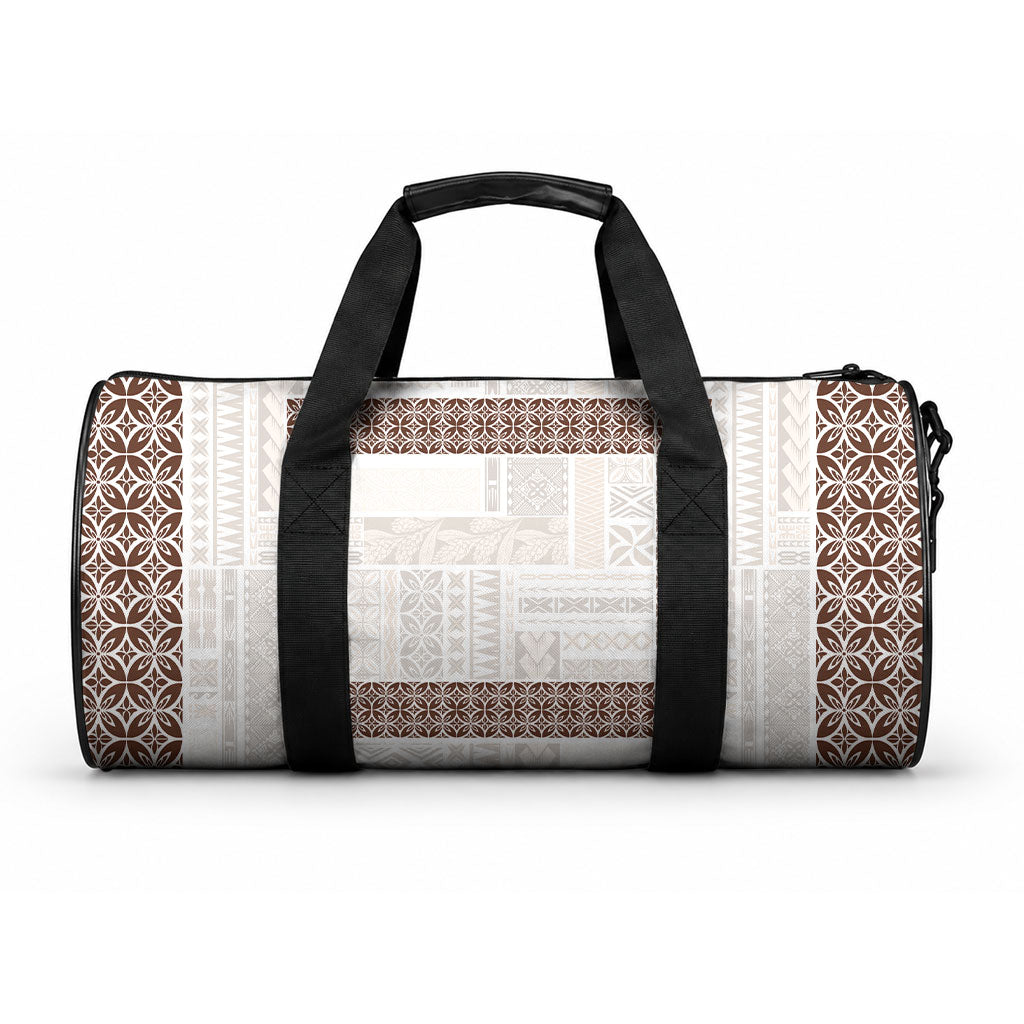Samoa Siapo Brown Trimmed Duffle Bag Samoa White Sunday