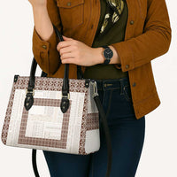 Samoa Siapo Brown Trimmed Leather Bag Samoa White Sunday - Polynesian Pride
