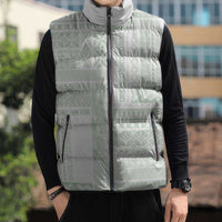 Samoa Siapo Green Trimmed Sleeveless Puffer Jacket Samoa White Sunday - Polynesian Pride