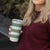 Samoa Siapo Green Trimmed Tumbler Cup Samoa White Sunday - Polynesian Pride