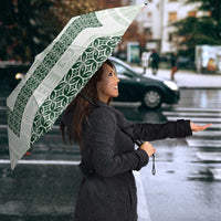 Samoa Siapo Green Trimmed Umbrella Samoa White Sunday - Polynesian Pride