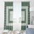 Samoa Siapo Green Trimmed Window Curtain Samoa White Sunday - Polynesian Pride