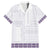 Samoa Siapo Purple Trimmed Family Matching Puletasi and Hawaiian Shirt Samoa White Sunday - Polynesian Pride