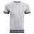 Samoa Siapo Purple Trimmed T Shirt Samoa White Sunday - Polynesian Pride