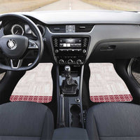 Samoa Siapo Red Trimmed Car Mats Samoa White Sunday - Polynesian Pride