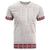 Samoa Siapo Red Trimmed T Shirt Samoa White Sunday - Polynesian Pride