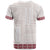 Samoa Siapo Red Trimmed T Shirt Samoa White Sunday - Polynesian Pride