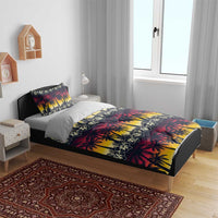 Hawaii Hibiscus Palm Tree Sunset Bedding Set Tropical Style - Polynesian Pride
