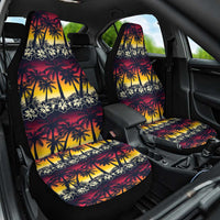 Hawaii Hibiscus Palm Tree Sunset Car Seat Cover Tropical Style LT01 One Size Multicolor - Polynesian Pride