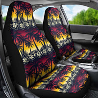 Hawaii Hibiscus Palm Tree Sunset Car Seat Cover Tropical Style LT01 - Polynesian Pride