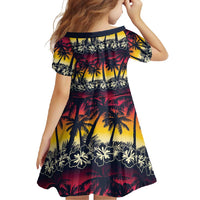 Hawaii Hibiscus Palm Tree Sunset Family Matching Mermaid Dress and Hawaiian Shirt Tropical Style LT01 - Polynesian Pride