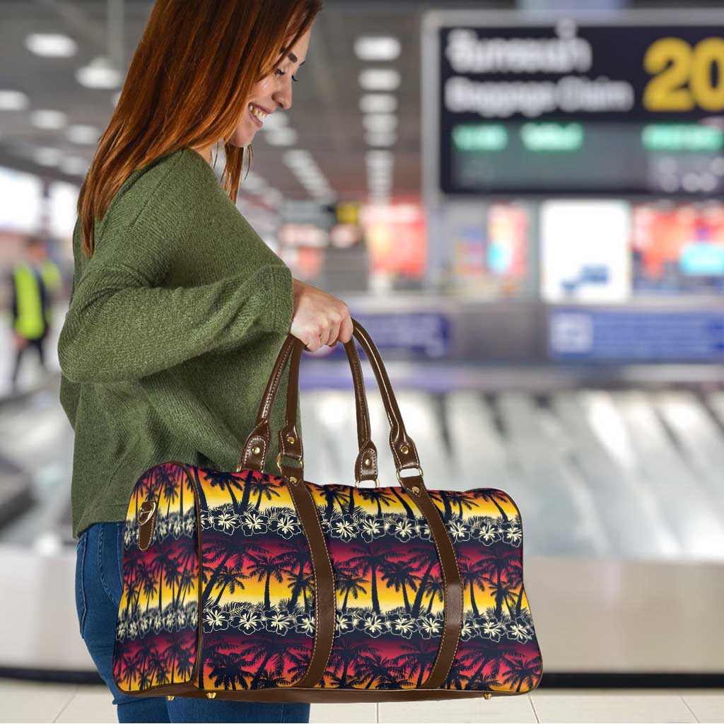 Hawaii Hibiscus Palm Tree Sunset Travel Bag Tropical Style - Polynesian Pride