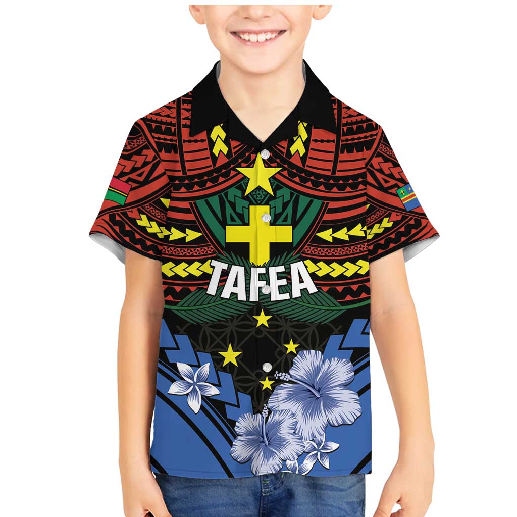 Personalised Vanuatu Tafea Province Family Matching Mermaid Dress and Hawaiian Shirt Unique Tropical Tribal Pattern LT01 Son's Shirt Colorful - Polynesian Pride