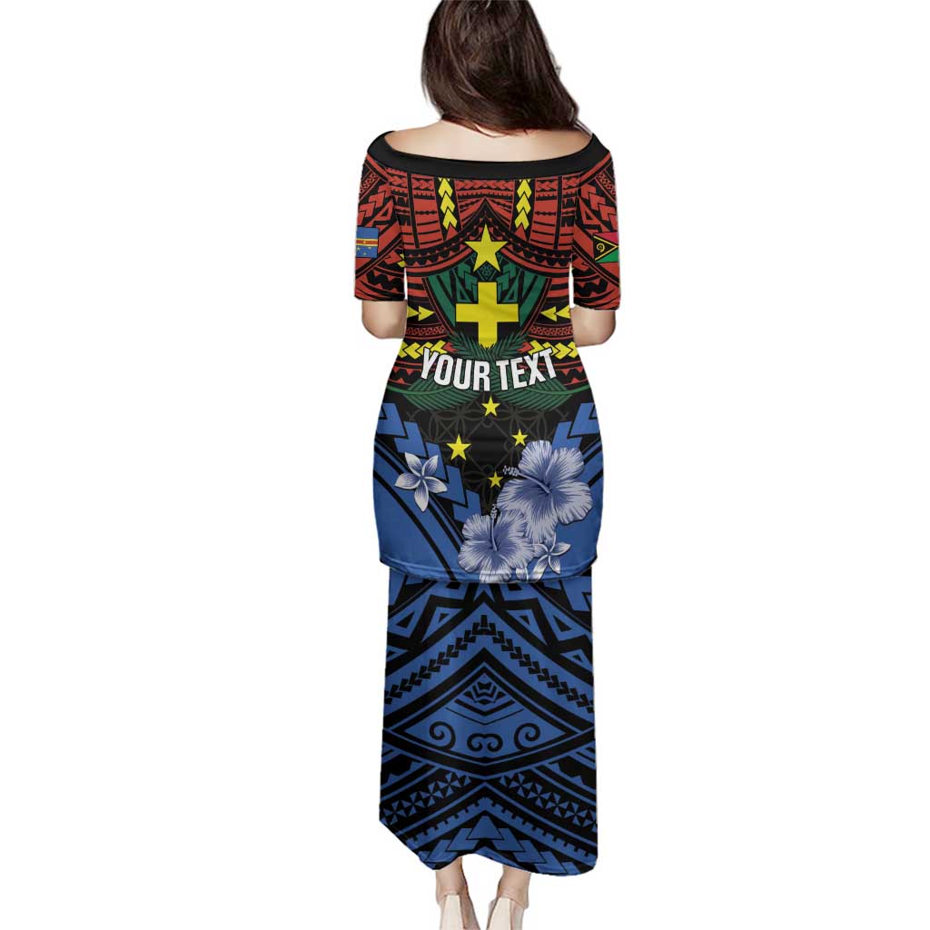 Personalised Vanuatu Tafea Province Family Matching Puletasi and Hawaiian Shirt Unique Tropical Tribal Pattern LT01 - Polynesian Pride