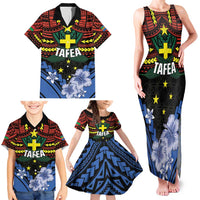 Personalised Vanuatu Tafea Province Family Matching Tank Maxi Dress and Hawaiian Shirt Unique Tropical Tribal Pattern LT01 - Polynesian Pride