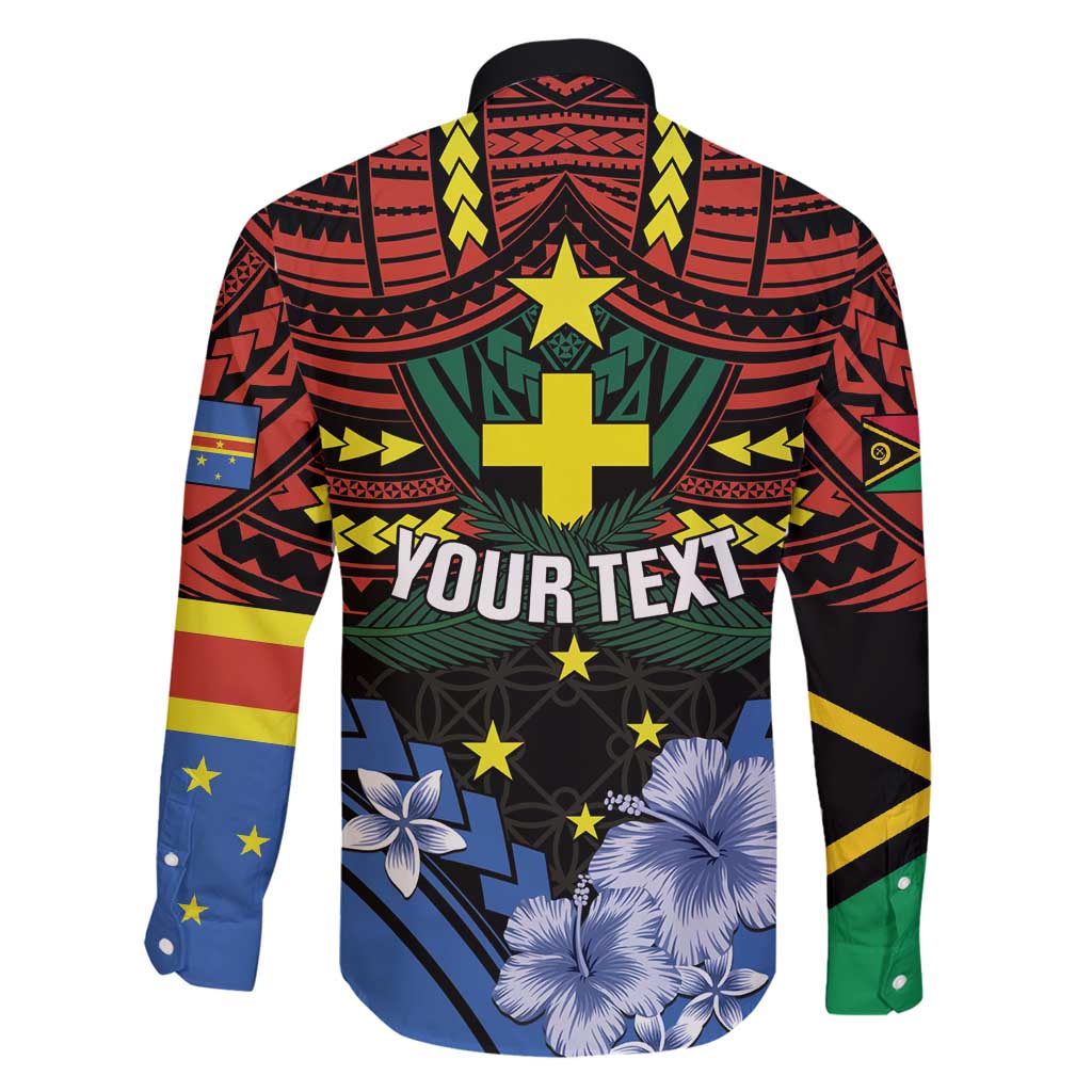 Personalised Vanuatu Tafea Province Family Matching Tank Maxi Dress and Hawaiian Shirt Unique Tropical Tribal Pattern LT01 - Polynesian Pride