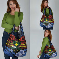 Vanuatu Tafea Province Grocery Bag Unique Tropical Tribal Pattern