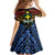 Personalised Vanuatu Tafea Province Kid Short Sleeve Dress Unique Tropical Tribal Pattern