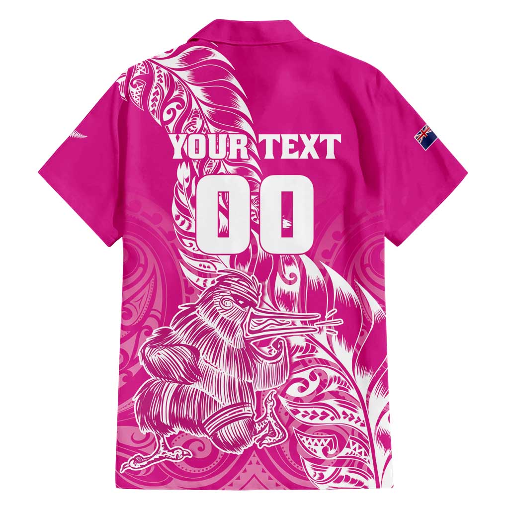 Custom New Zealand Rugby Silver Fern Hawaiian Shirt Aotearoa Kiwi Maori Pink Version LT01 - Polynesian Pride