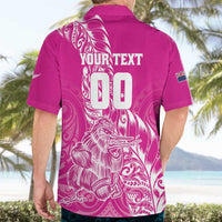 Custom New Zealand Rugby Silver Fern Hawaiian Shirt Aotearoa Kiwi Maori Pink Version LT01 - Polynesian Pride