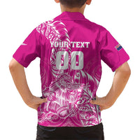 Custom New Zealand Rugby Silver Fern Hawaiian Shirt Aotearoa Kiwi Maori Pink Version LT01 - Polynesian Pride