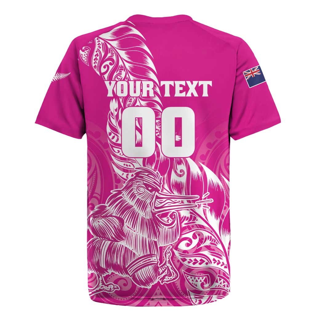 Custom New Zealand Rugby Silver Fern Rugby Jersey Aotearoa Kiwi Maori Pink Version LT01 - Polynesian Pride