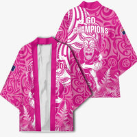 New Zealand Silver Fern Rugby All Pink Kimono Maori Tiki Player With Ta Moko Tribal LT01 - Polynesian Pride