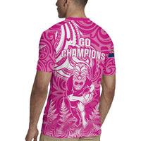 New Zealand Silver Fern Rugby All Pink Rugby Jersey Maori Tiki Player With Ta Moko Tribal LT01 - Polynesian Pride