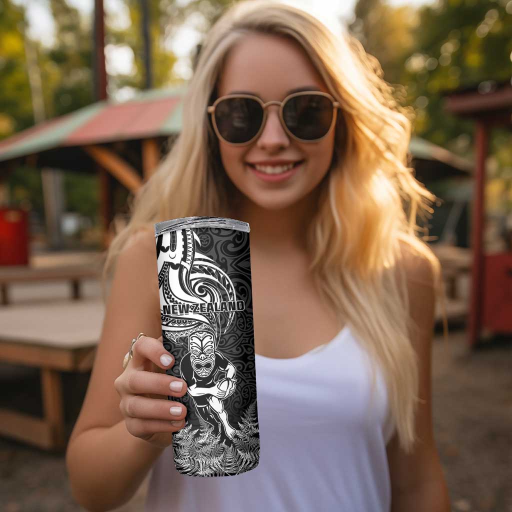 New Zealand and South Africa Rugby Skinny Tumbler Silver Fern Protea Pattern LT01 - Polynesian Pride
