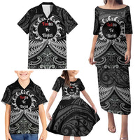 Personalised Toitu Te Tiriti Aotearoa Silver Fern Family Matching Puletasi and Hawaiian Shirt New Zealand Maori Pattern LT01 - Polynesian Pride