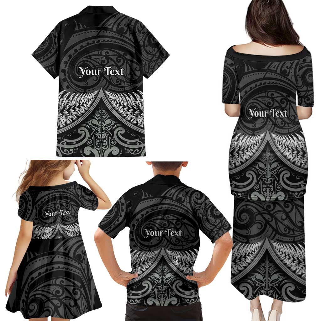 Personalised Toitu Te Tiriti Aotearoa Silver Fern Family Matching Puletasi and Hawaiian Shirt New Zealand Maori Pattern LT01 - Polynesian Pride