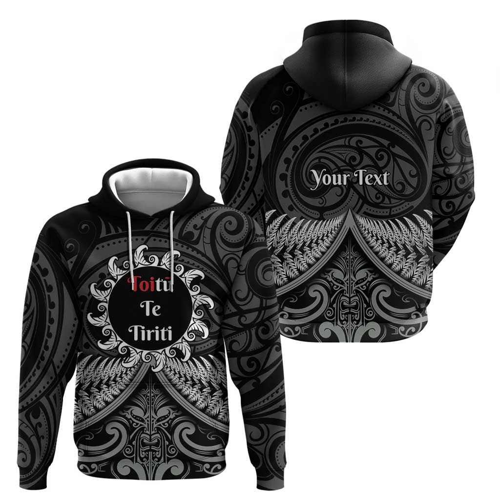 Personalised Toitu Te Tiriti Aotearoa Silver Fern Hoodie New Zealand Maori Pattern LT01 - Polynesian Pride