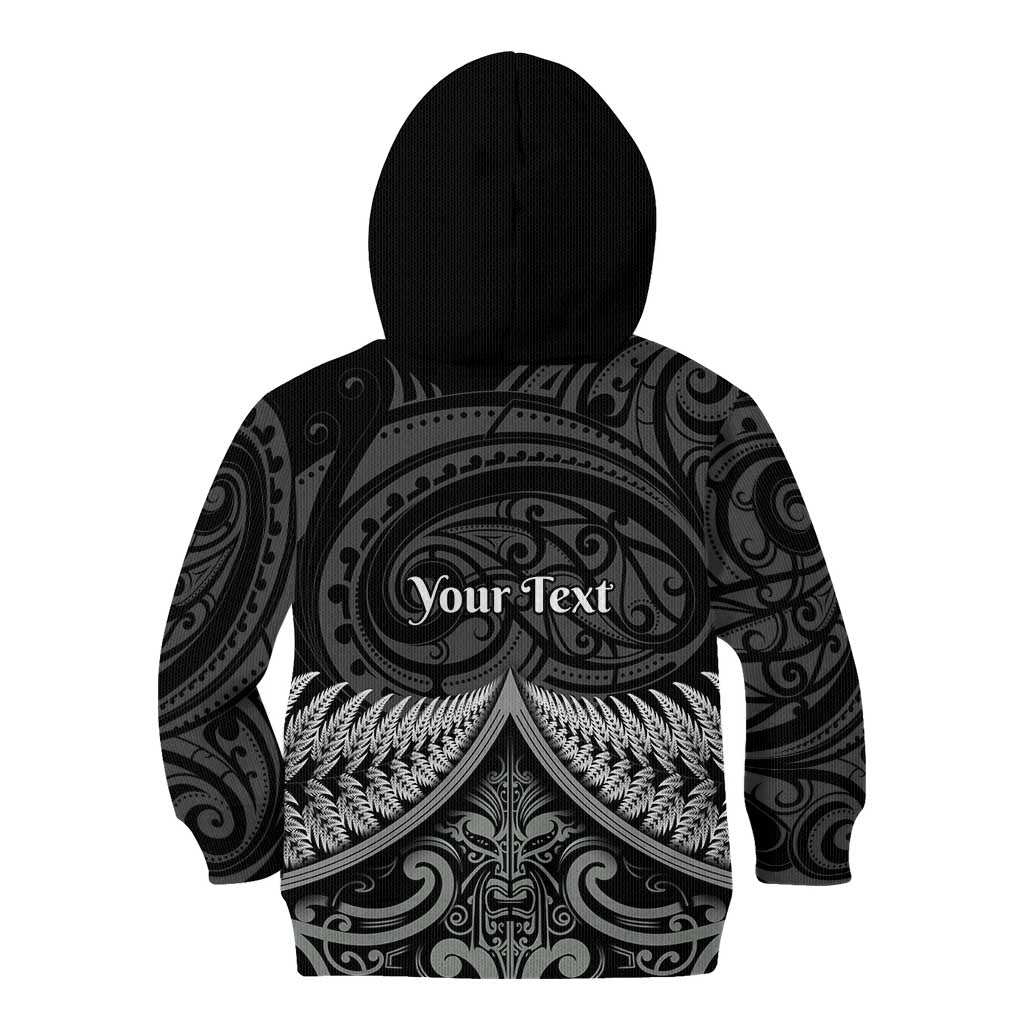 Personalised Toitu Te Tiriti Aotearoa Silver Fern Kid Hoodie New Zealand Maori Pattern LT01 - Polynesian Pride