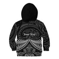 Personalised Toitu Te Tiriti Aotearoa Silver Fern Kid Hoodie New Zealand Maori Pattern LT01 - Polynesian Pride