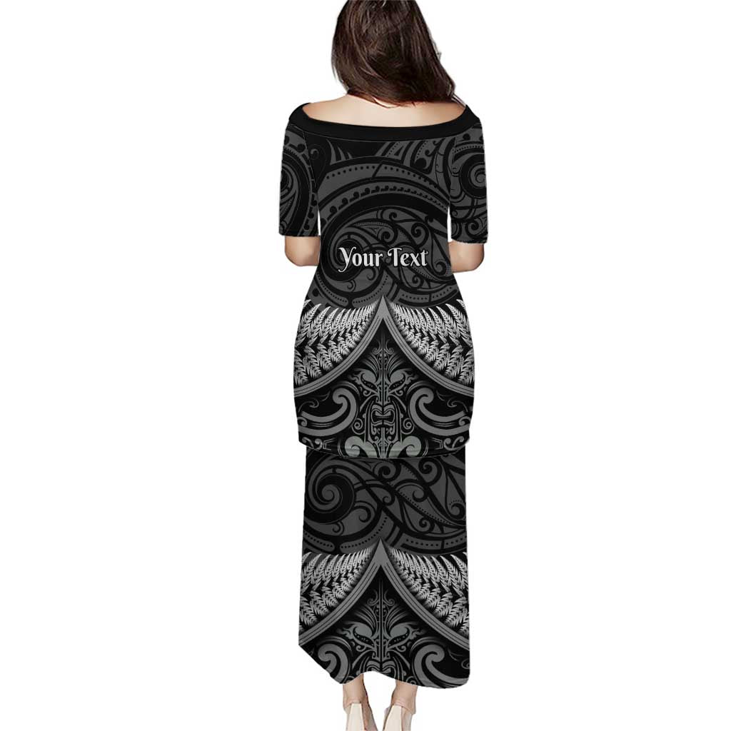 Personalised Toitu Te Tiriti Aotearoa Silver Fern Puletasi New Zealand Maori Pattern LT01 - Polynesian Pride