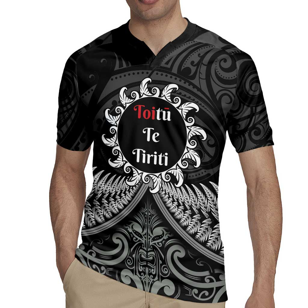 Personalised Toitu Te Tiriti Aotearoa Silver Fern Rugby Jersey New Zealand Maori Pattern LT01 - Polynesian Pride