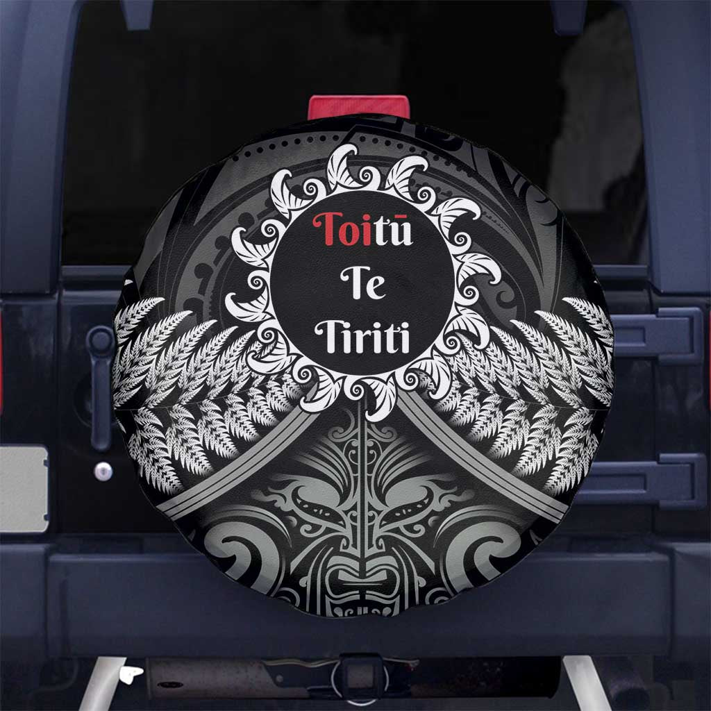 Toitu Te Tiriti Aotearoa Silver Fern Spare Tire Cover New Zealand Maori Pattern LT01 - Polynesian Pride