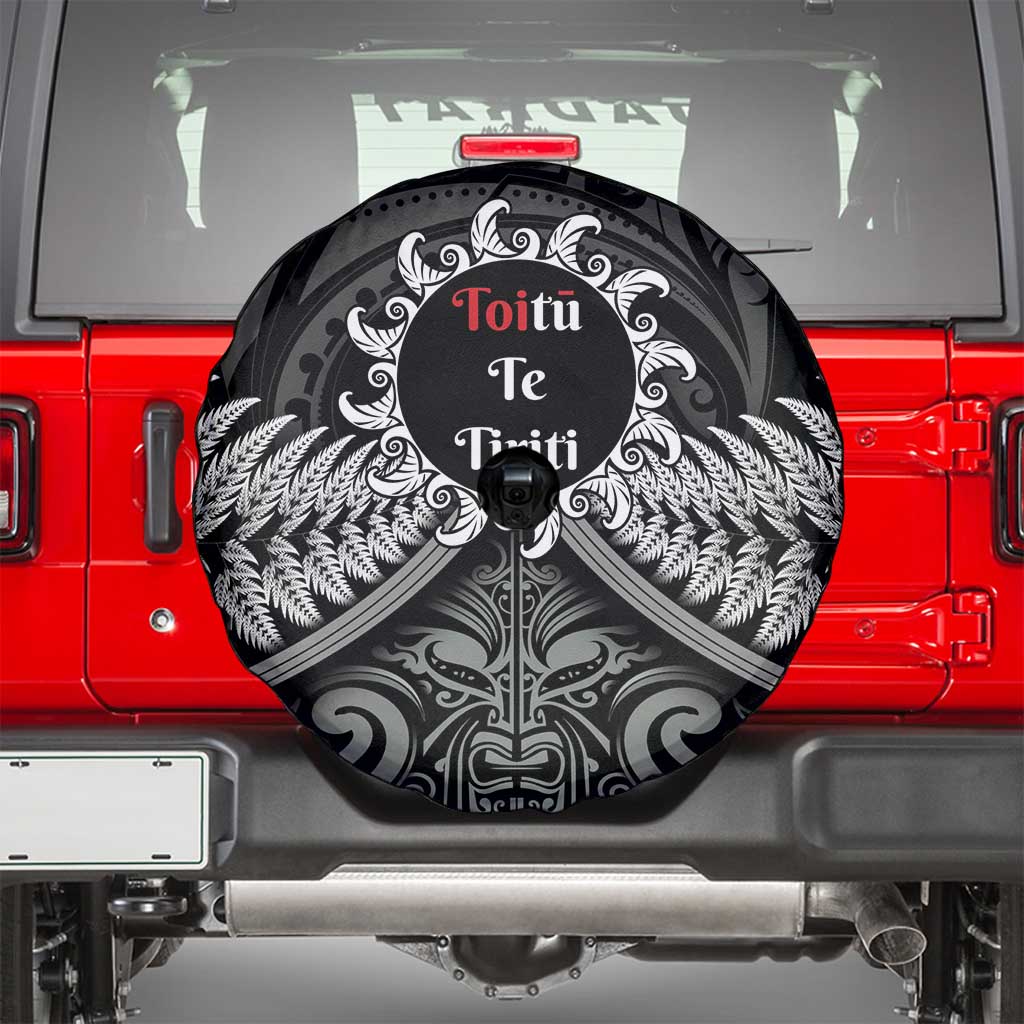 Toitu Te Tiriti Aotearoa Silver Fern Spare Tire Cover New Zealand Maori Pattern LT01 - Polynesian Pride