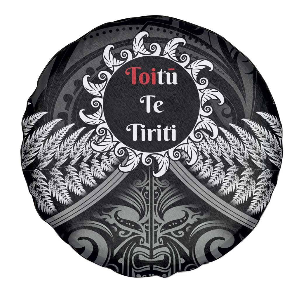Toitu Te Tiriti Aotearoa Silver Fern Spare Tire Cover New Zealand Maori Pattern LT01 - Polynesian Pride